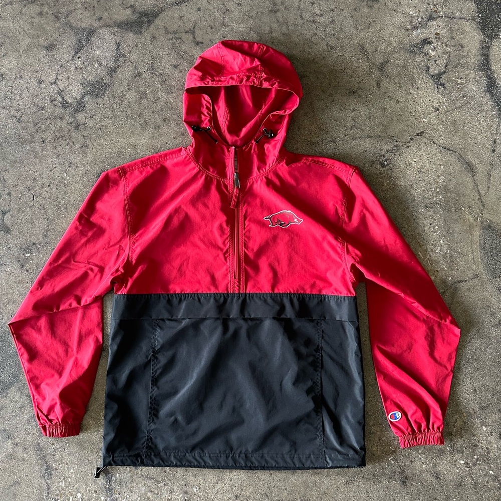 Champion Arkansas Razorbacks 1/4 Zip Pullover with Hood Size S